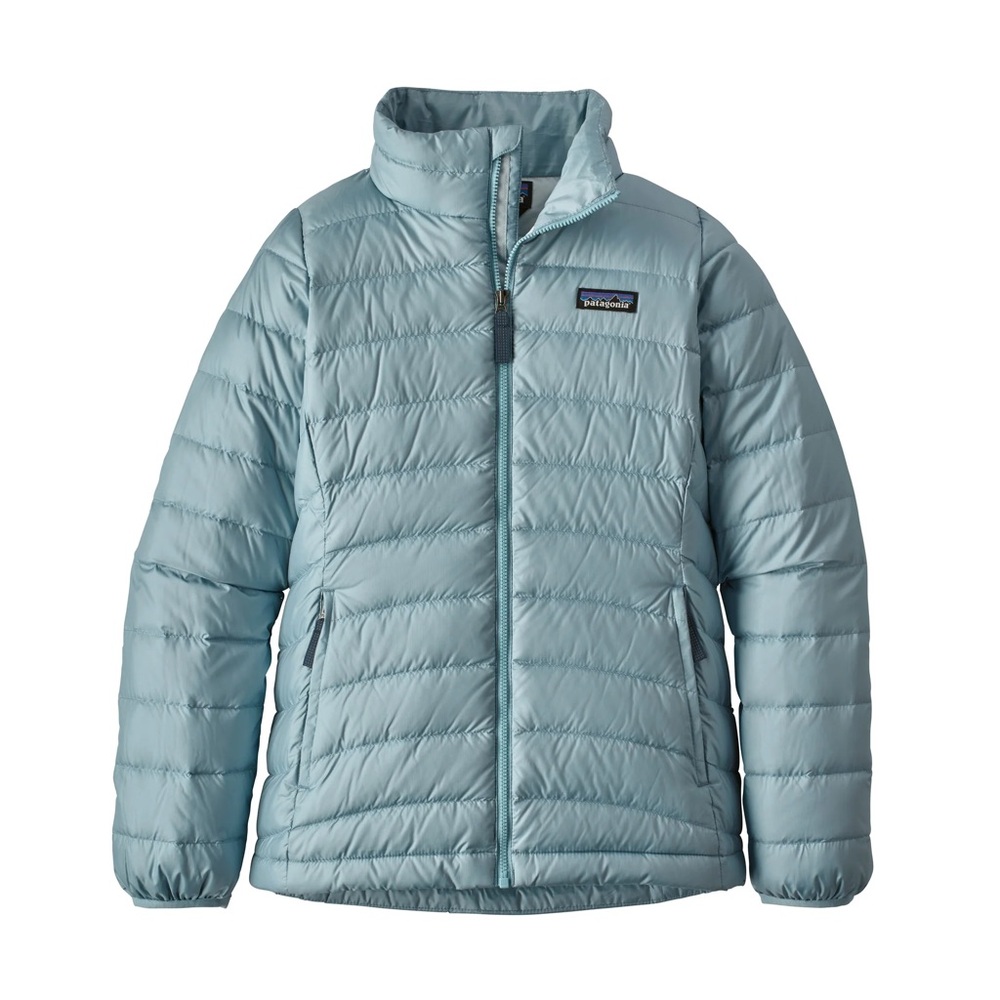 Patagonia Girls' XL Down Sweater puffer jacket Style #68233 light blue coat